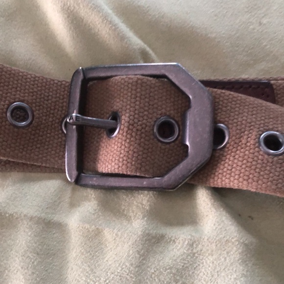 American Eagle Outfitters Men's Small /Woven Belt w/ Leather Trim /metal buckle - Picture 12 of 15
